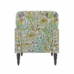 Everlee Armchair with Espresso Legs - Handy Living Coral Paisley 16 Everlee Armchair with Espresso Legs - Handy Living Coral Paisley -Living Room Chairs store unnamed file 3563