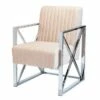 Echidna Velveteen Accent Chair Champagne/Chrome - Aiden Lane 2 Echidna Velveteen Accent Chair Champagne/Chrome - Aiden Lane -Living Room Chairs store unnamed file 3579