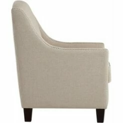 55 Downing Street Tivoli Beige Linen Tufted Armchair -Living Room Chairs store unnamed file 3636