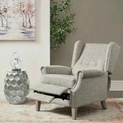 Madison Park Brookdale Push Back Recliner Gray -Living Room Chairs store unnamed file 3712