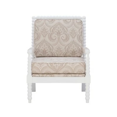 Sussex Spindal Accent Chair Beige - Linon 3 Sussex Spindal Accent Chair Beige - Linon