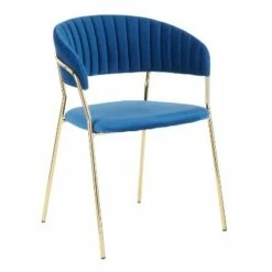 Set of 2 Tania Contemporary/Glam Chair Blue - LumiSource