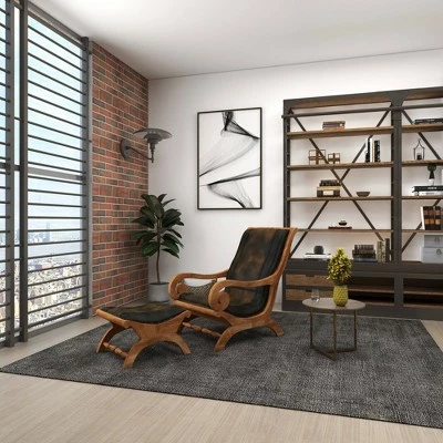 Olivia & May Set of 2 Traditional Leather Accent Chairs Dark Brown - Olivia & May 12 Olivia & May Set of 2 Traditional Leather Accent Chairs Dark Brown - Olivia & May - Image 10