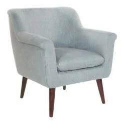 Dane Accent Chair with Dark Coffee Finish Legs - OSP Home Furnishings Blue Steel -Living Room Chairs store unnamed file 3810