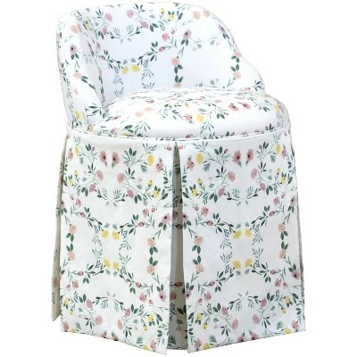 Vanity Chair in Kaleidoscope Floral Blush/White - Skyline Furniture 3 Vanity Chair in Kaleidoscope Floral Blush/White - Skyline Furniture