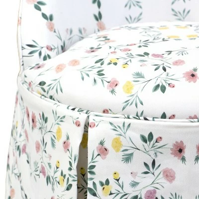 Vanity Chair in Kaleidoscope Floral Blush/White - Skyline Furniture 6 Vanity Chair in Kaleidoscope Floral Blush/White - Skyline Furniture - Image 4