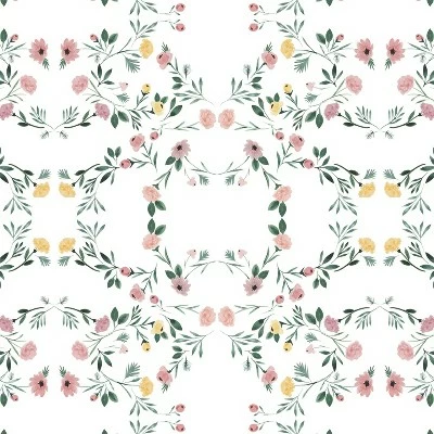 Vanity Chair in Kaleidoscope Floral Blush/White - Skyline Furniture 7 Vanity Chair in Kaleidoscope Floral Blush/White - Skyline Furniture - Image 5