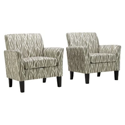 Set of 2 Marquee Flared Armchair - Handy Living Oatmeal Tan 9 Set of 2 Marquee Flared Armchair - Handy Living Oatmeal Tan - Image 7