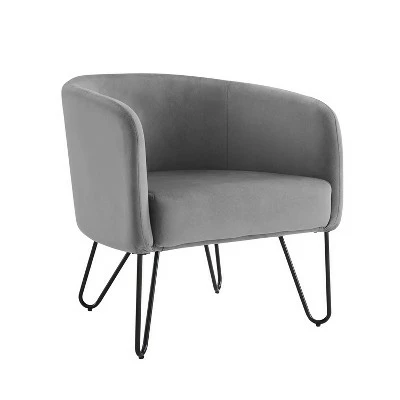 Parkway Velvet Accent Chair - Crosley Gray 5 Parkway Velvet Accent Chair - Crosley Gray - Image 3