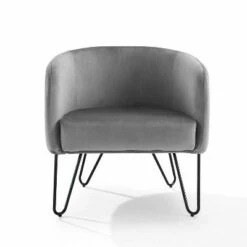 Parkway Velvet Accent Chair - Crosley Gray 18 Parkway Velvet Accent Chair - Crosley Gray -Living Room Chairs store unnamed file 3949