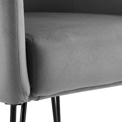 Parkway Velvet Accent Chair - Crosley Gray 10 Parkway Velvet Accent Chair - Crosley Gray - Image 8