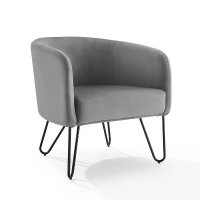 Parkway Velvet Accent Chair - Crosley Gray 12 Parkway Velvet Accent Chair - Crosley Gray - Image 10