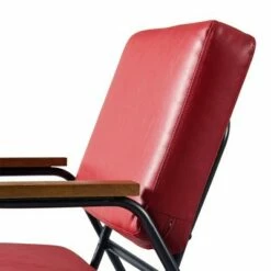 Denver Armchair with Metal Leg and Wood Armrest Red/Black Finish - Teamson Home 23 Denver Armchair with Metal Leg and Wood Armrest Red/Black Finish - Teamson Home -Living Room Chairs store unnamed file 3965