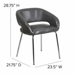Flash Furniture Fusion Series Contemporary LeatherSoft Side Reception Chair with Chrome Legs -Living Room Chairs store unnamed file 3970