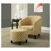 Accent Chair and Ottoman Yellow - EveryRoom