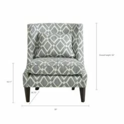 Madison Park Miri Swoop Armchair Gray -Living Room Chairs store unnamed file 4031