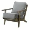 Mercer Accent Chair with Antique Legs Charcoal Brown - Picket House Furnishings