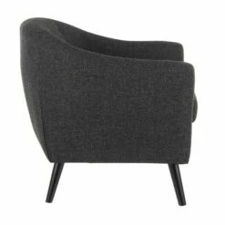 Rockwell Mid-Century Modern Accent Chair Black - LumiSource