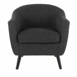 Rockwell Mid-Century Modern Accent Chair Black - LumiSource 13 Rockwell Mid-Century Modern Accent Chair Black - LumiSource -Living Room Chairs store unnamed file 4097