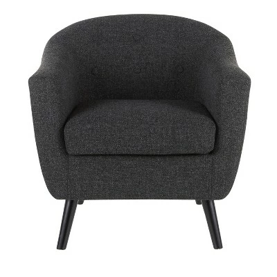 Rockwell Mid-Century Modern Accent Chair Black - LumiSource 6 Rockwell Mid-Century Modern Accent Chair Black - LumiSource - Image 4