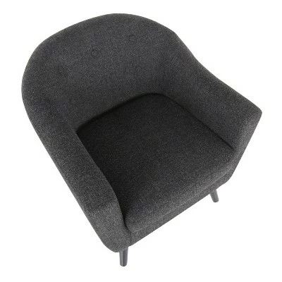 Rockwell Mid-Century Modern Accent Chair Black - LumiSource 7 Rockwell Mid-Century Modern Accent Chair Black - LumiSource - Image 5