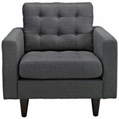 Empress Upholstered Armchair Gray - Modway