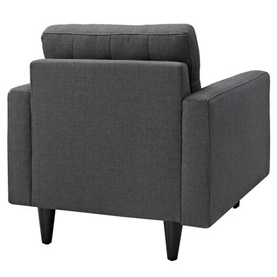 Empress Upholstered Armchair Gray - Modway 5 Empress Upholstered Armchair Gray - Modway - Image 3