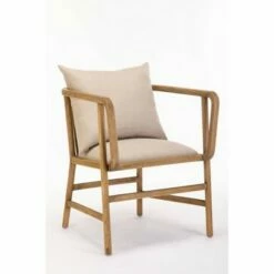 Burham Home Designs Alexandra Armchair Natural Linen - Boraam