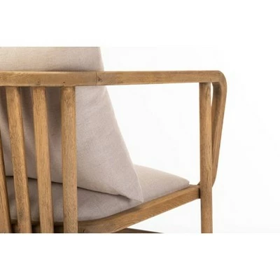 Burham Home Designs Alexandra Armchair Natural Linen - Boraam 4 Burham Home Designs Alexandra Armchair Natural Linen - Boraam - Image 2