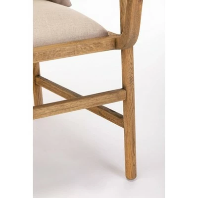 Burham Home Designs Alexandra Armchair Natural Linen - Boraam 9 Burham Home Designs Alexandra Armchair Natural Linen - Boraam - Image 7