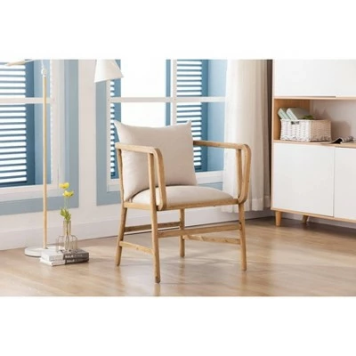 Burham Home Designs Alexandra Armchair Natural Linen - Boraam 13 Burham Home Designs Alexandra Armchair Natural Linen - Boraam - Image 11