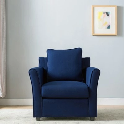 Cabico Upholstered Accent Chair Royal Blue - miBasics 6 Cabico Upholstered Accent Chair Royal Blue - miBasics - Image 4