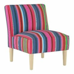 Armless Chair in Serape Stripe Bright - Skyline Furniture