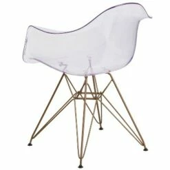 Flash Furniture Alonza Series Transparent Side Chair with Gold Base -Living Room Chairs store unnamed file 419