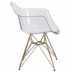 Flash Furniture Alonza Series Transparent Side Chair with Gold Base -Living Room Chairs store unnamed file 420