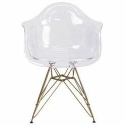 Flash Furniture Alonza Series Transparent Side Chair with Gold Base -Living Room Chairs store unnamed file 421