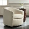 Studio 55D Fullerton II Oatmeal Swivel Accent Chair