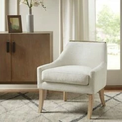 Madison Park Carlie Accent Chair Ivory