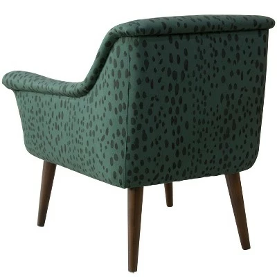 Modern Armchair in Linen Leopard Emerald Green - Skyline Furniture 5 Modern Armchair in Linen Leopard Emerald Green - Skyline Furniture - Image 3