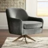 Studio 55D Ames Quilted Gray Velvet Swivel Chair -Living Room Chairs store unnamed file 4329