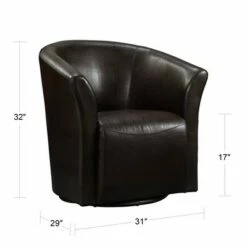 Studio 55D Rocket Rivera Brown Swivel Accent Chair -Living Room Chairs store unnamed file 4338