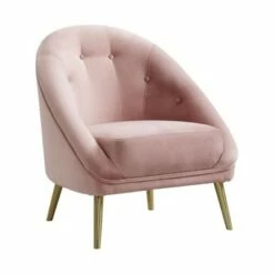 Taryn Chair with Gold Legs Blush Pink - Picket House Furnishings