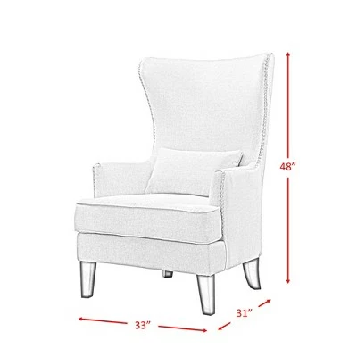Karson High Back Upholstered Chair Natural - Picket House Furnishings 11 Karson High Back Upholstered Chair Natural - Picket House Furnishings - Image 9