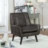 Center Button Tufted Accent Chair Dark Gray - HOMES: Inside + Out -Living Room Chairs store unnamed file 4395