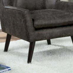 Center Button Tufted Accent Chair Dark Gray - HOMES: Inside + Out -Living Room Chairs store unnamed file 4396