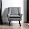 Center Button Tufted Accent Chair Gray - HOMES: Inside + Out -Living Room Chairs store unnamed file 4410