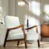 55 Downing Street Columbe Modern White Lounge Chair