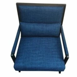 Fabric Padded Wooden Frame Accent Chair with Armrest Blue/Black - The Urban Port 12 Fabric Padded Wooden Frame Accent Chair with Armrest Blue/Black - The Urban Port -Living Room Chairs store unnamed file 4428