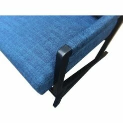 Fabric Padded Wooden Frame Accent Chair with Armrest Blue/Black - The Urban Port 15 Fabric Padded Wooden Frame Accent Chair with Armrest Blue/Black - The Urban Port -Living Room Chairs store unnamed file 4431