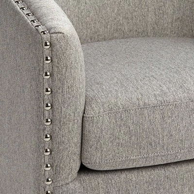 Studio 55D Fullerton II Light Gray Swivel Accent Chair 6 Studio 55D Fullerton II Light Gray Swivel Accent Chair - Image 4